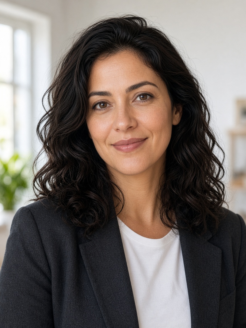 Portrait of Elena Vasquez, Lead Designer